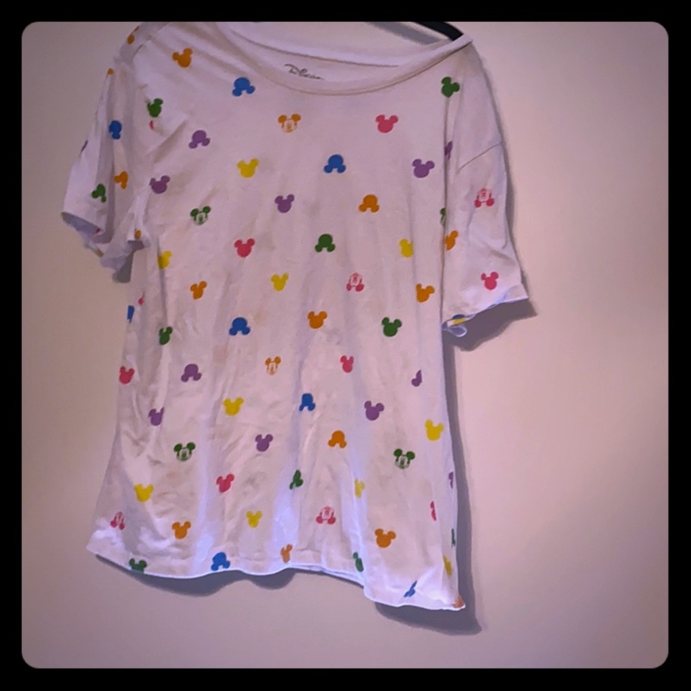 Xxl Mickey Mouse rainbow shirt
